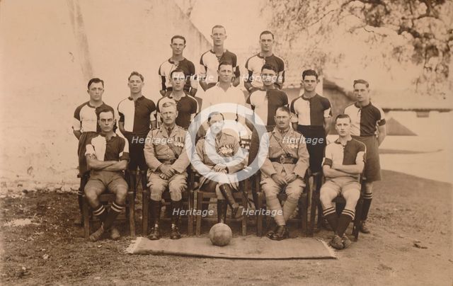 The Battalion Football Team of the First Battalion, The Queen's Own Royal West Kent Regiment. Poona, Artist: Unknown