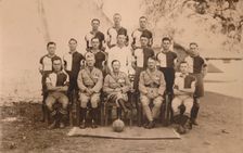 The Battalion Football Team of the First Battalion, The Queen's Own Royal West Kent Regiment. Poona