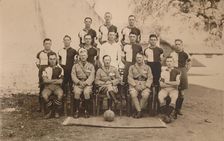 The Battalion Football Team of the First Battalion, The Queen's Own Royal West Kent Regiment. Poona