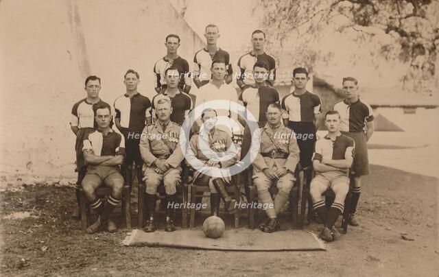 The Battalion Football Team of the First Battalion, The Queen's Own Royal West Kent Regiment. Poona, Artist: Unknown