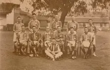 The Battalion Hockey Team of the First Battalion, The Queen's Own Royal West Kent Regiment. Poona, I