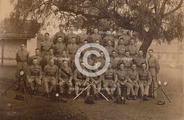 The Battalion Signallers of the First Battalion, The Queen's Own Royal West Kent Regiment. Poona, In Artist: Unknown.