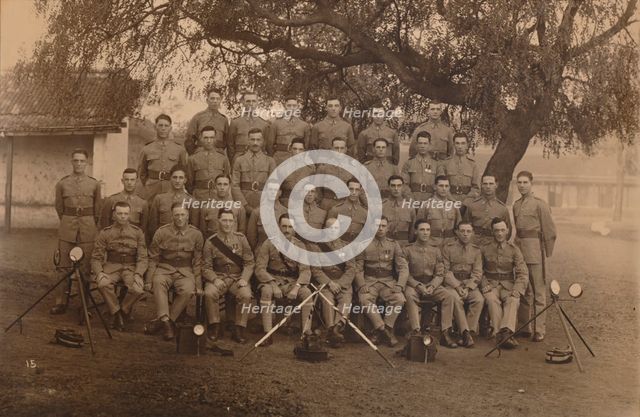 The Battalion Signallers of the First Battalion, The Queen's Own Royal West Kent Regiment. Poona, In Artist: Unknown.
