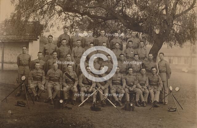 The Battalion Signallers of the First Battalion, The Queen's Own Royal West Kent Regiment. Poona, In Artist: Unknown.