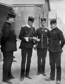 The battalion staff of the Die Hards 1896. Artist: Gregory & Co