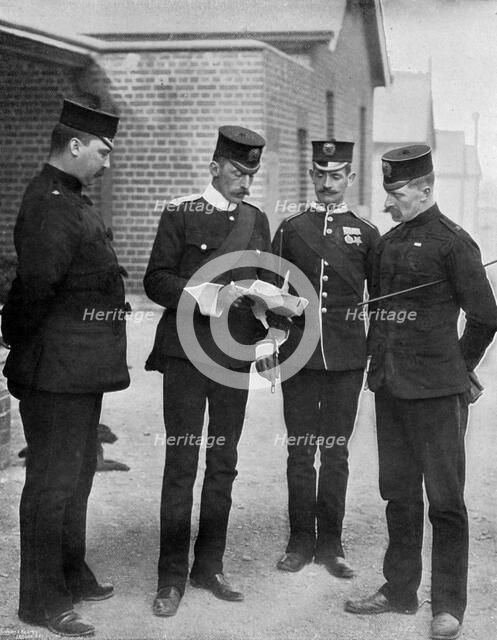 The battalion staff of the 'Die Hards', 1896. Artist: Gregory & Co