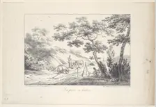 The Battery Group, 1817. Creator: Émile Jean-Horace Vernet