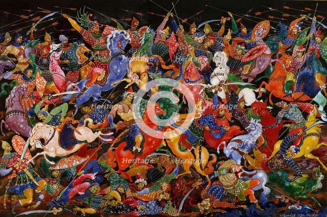 The Battle, 1932-1933.  Creator: Golikov, Ivan Ivanovich (1886-1937).