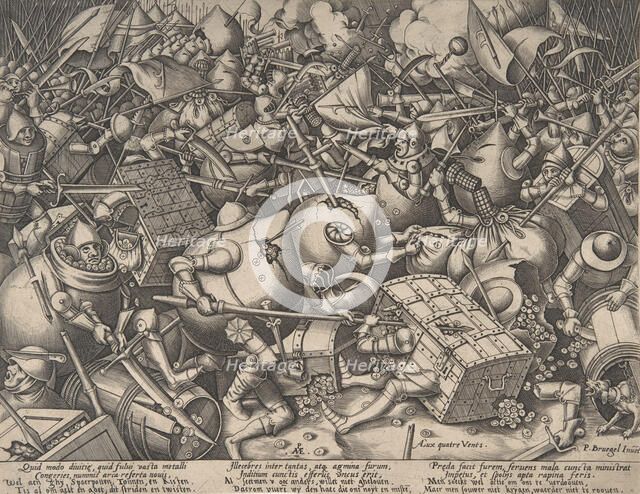The Battle about Money, after 1570. Creator: Pieter van der Heyden.