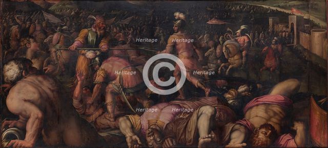 The Battle against Radagaisus at Faesulae in 406, 1563-1565. Artist: Vasari, Giorgio (1511-1574)