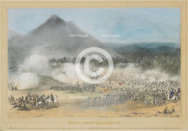 The Battle at the Choloki River, at the border of Guria on June 4, 1854, 1854. Creator: Charlemagne, Adolf (1826-1901).