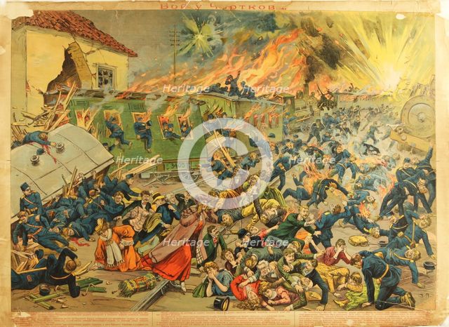 The Battle at Czortkow, 1914. Artist: Anonymous  