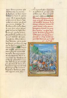 The Battle at Lokeren; Livre des faits de Jacques de Lalaing, about 1530. Creator: Master of the Getty Lalaing