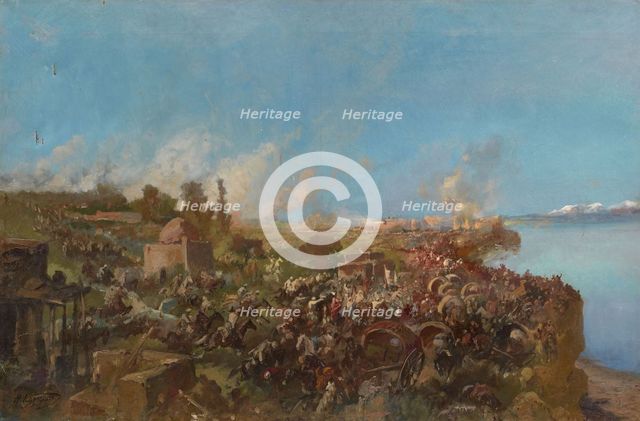 The Battle at Makhram on August 22, 1875.