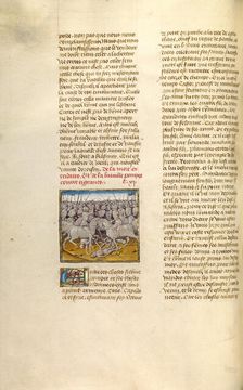 The Battle between Pompeius and Tigranes; Miroir Historial, about 1475. Creator: Unknown