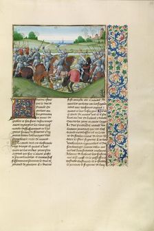 The Battle between the Duke of Jülich and Gelders and the Duke of Brabant, c1370s, about 1480-1483. Creator: Master of the Getty Froissart