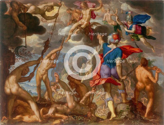 The Battle between the Gods and the Giants, c. 1608. Creator: Joachim Anthonisz Wtewael.
