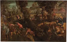 The battle between the Israelites and the Philistines