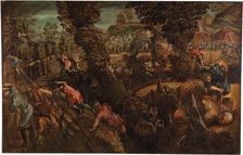 The battle between the Israelites and the Philistines