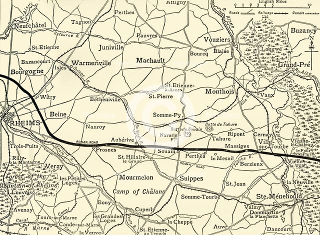 'The Battle-fields of Champagne', First World War, 1915, (c1920). Creator: Unknown.