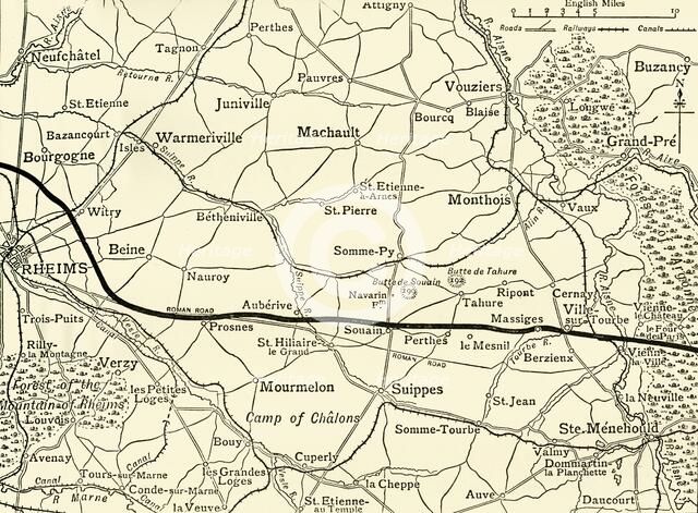 'The Battle-fields of Champagne', First World War, 1915, (c1920). Creator: Unknown.