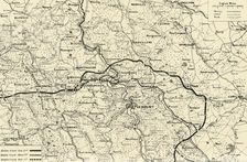 The Battle-Fronts in the Opening Stages of the Fight for Verdun 1916. Creator: Unknown