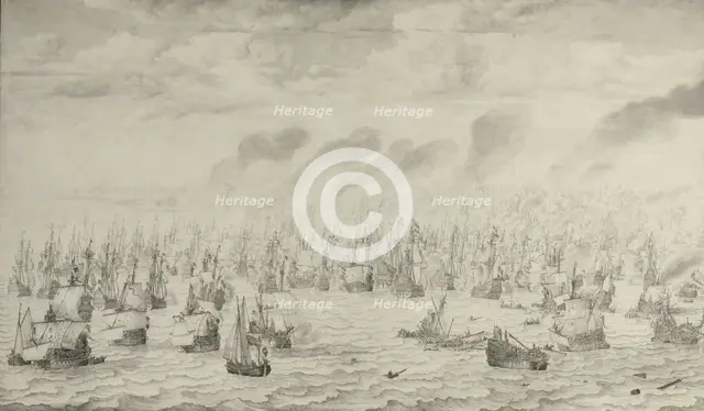 The Battle of Terheide, 1657. Creator: Willem van de Velde I.