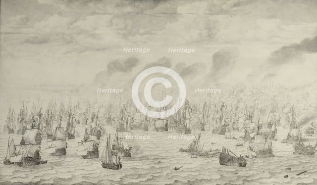 The Battle of Terheide, 1657. Creator: Willem van de Velde I.