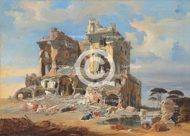 The Battle of the Casino dei Quattro Venti, 1849. Creator: Werner, Carl Friedrich Heinrich (1808-1894).
