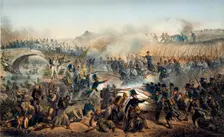 The Battle of the Chernaya River on August 16, 1855 19th century. Artist: Paul Levert
