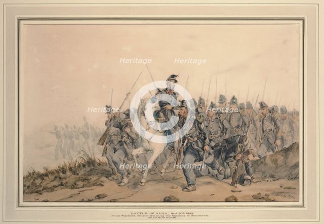 The Battle of the Alma on 20 September 1854, 1854. Artist: Norie, Orlando (1832-1901)