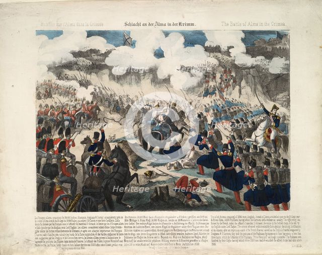 The Battle of the Alma on September 20, 1854, 1854. Artist: Anonymous  