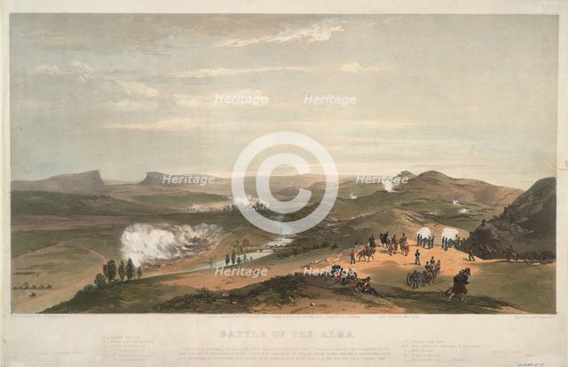 The Battle of the Alma on September 20, 1854, 1854. Artist: Needham, Jonathan (active 1849-1870)