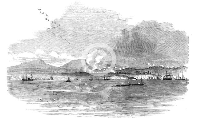 The Battle of the Alma, sketched from the Deck of "The Star of the South", 1854. Creator: Unknown.
