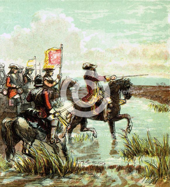 'The Battle of The Boyne, 1690', (c1850s). Artist: Unknown