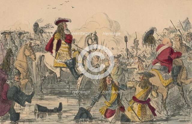 The Battle of the Boyne, 1850. Artist: John Leech