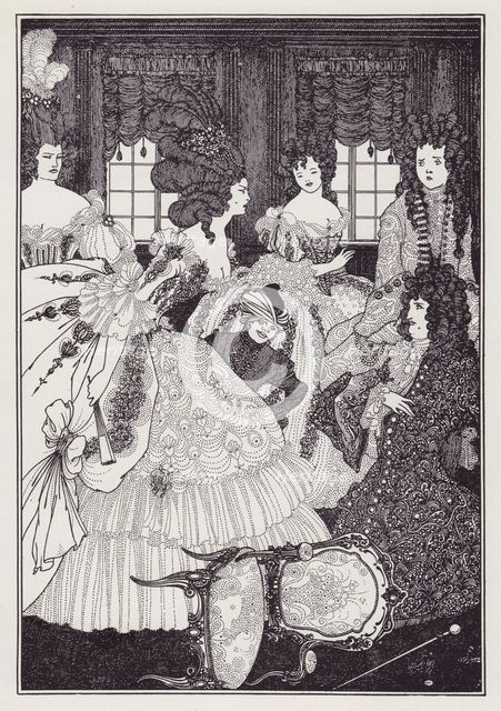 The Battle of the Beaux and the Belles, 1895-1896. Creator: Aubrey Beardsley.