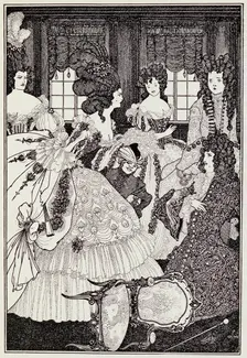 The Battle of the Beaux and the Belles, 1897. Creator: Aubrey Beardsley