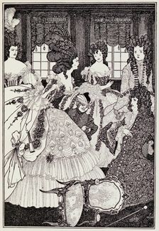 The Battle of the Beaux and the Belles, 1897. Creator: Aubrey Beardsley