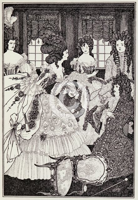 The Battle of the Beaux and the Belles, 1897. Creator: Aubrey Beardsley.
