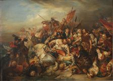 The Battle of the Golden Spurs on 11 July 1302. Creator: Keyser, Nicaise de (1813-1887)