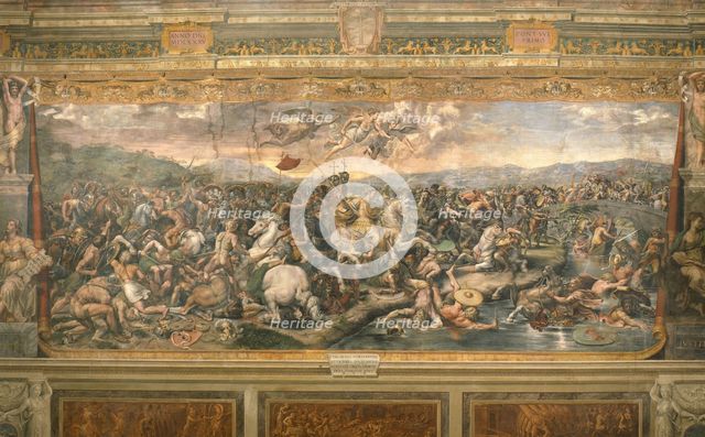 The Battle of the Milvian Bridge, 1517-1524. Artist: Penni, Gianfrancesco (1496-1528)