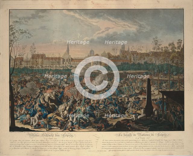 The Battle of the Nations. Artist: Rugendas, Johann Lorenz, the Younger (1775-1826)