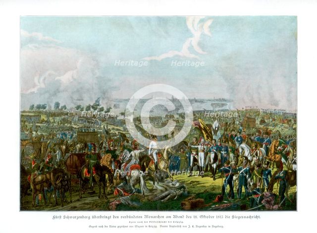 The Battle of the Nations at Leipzig, Germany, 18 October 1813 (1900). Artist: Unknown