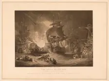 The Battle of the Nile 1798 (1878). Artist: Charles Lawrie