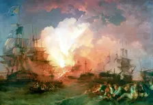 The Battle of the Nile 1800. Artist: Philip James de Loutherbourg