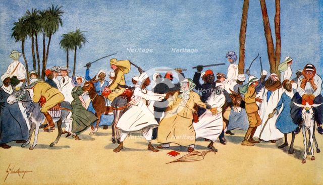 'The Battle of the Nile', 1908.  Creator: Lance Thackeray.