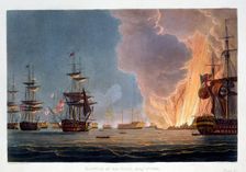 The Battle of the Nile, 1st August 1798 (1816). Creator: Bailey