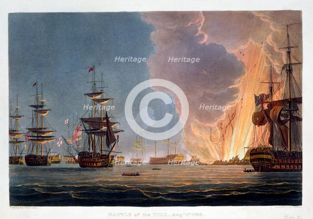 The Battle of the Nile, 1st August 1798 (1816). Creator: Bailey.
