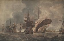 The Battle of the Nile, c. 1800. Artist: Edy, John William (1760-1820)